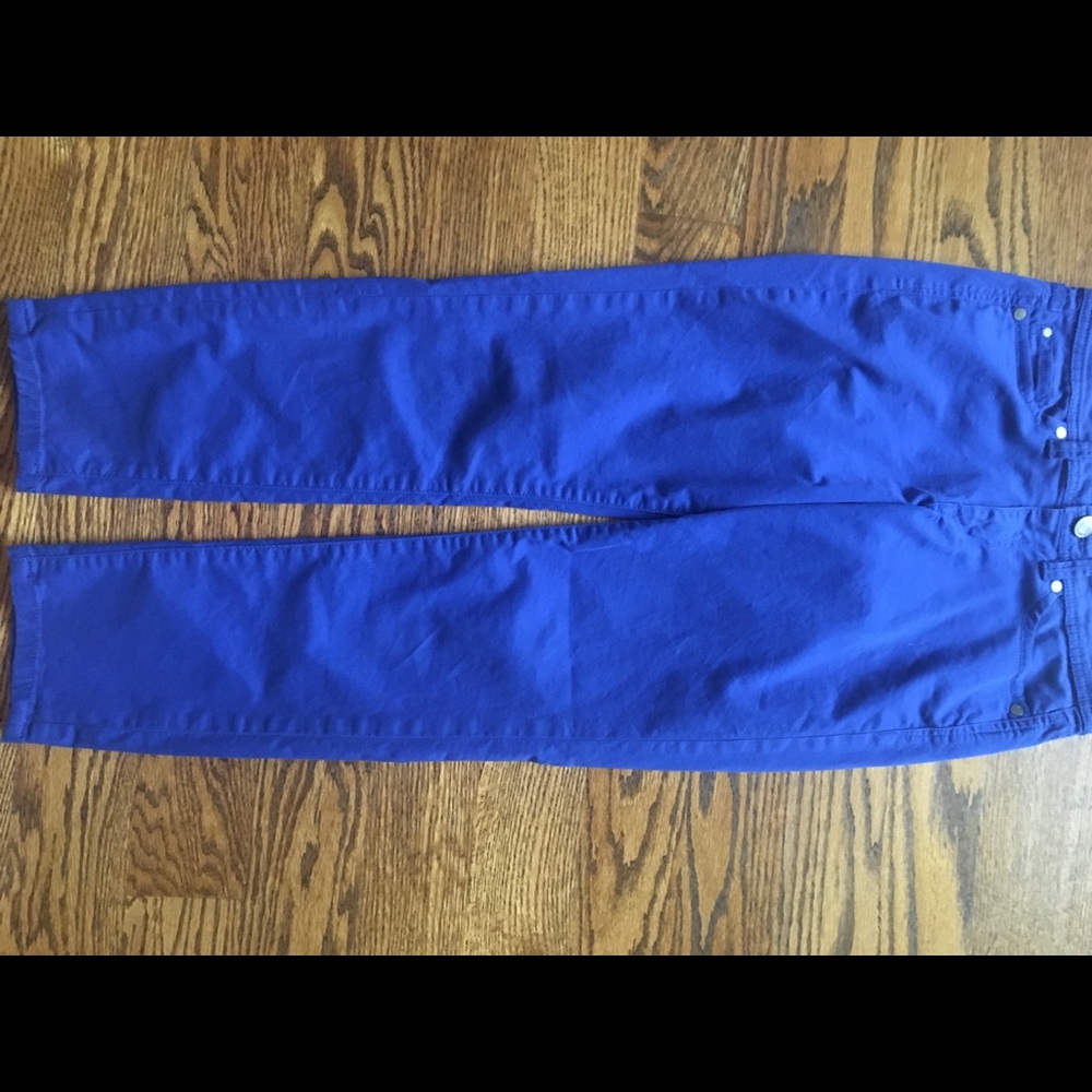 blue calvin klein skinny crop